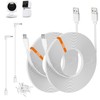 2-Pack 20ft Power Extension Cable Compatible with Wyze Cam v4,Wyze