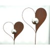 FRANK FLECHTWAREN Garden Stake Ball Heart Set of 2