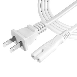 Universal AC Power Cord Cable - 2 Prong Plug - 5FT - Standard PC or Computer Monitor - NEW