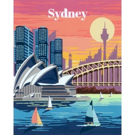 Ravensburger 23526 CreArt 23526-Colorful Sydney Painting by Numbers Adults from 12 Years, White, Medium