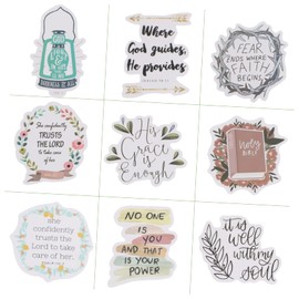 STOBOK 100 Piezas Pegatinas Decorativas Pegatinas Cristianas Pegatinas De Frases De Jesús Pegatinas De Jesús Pegatinas De La Biblia Pegatinas De Álbum De Recortes Pegatinas De Tema