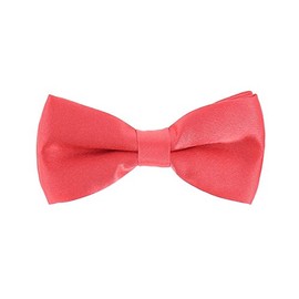 cravateSlim Boys Plain Bow Tie - Kids Groomsmen Wedding Christening - Father and Son, Father and Child Collection, coral red, Unit size
