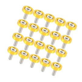 Motoforti 20pcs Car Motorcycle Gold Tone M6 Fender Bumper Washer Bolt Long-lasting
