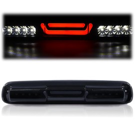 PIT66 LED 3rd Brake Light, Compatible with 99-06 Chevy Silverado/99-06 GMC Sierra 1500 2500HD 3500 High Mount Stop Parking Light Third Brake Cargo Lamps Clear Housing Red &Clear Lens