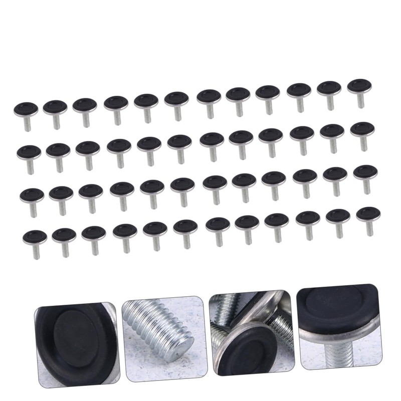 DOITOOL 48Pcs Adjustable Furniture Leveling Feet with Black Base Durable