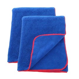 Tek Automotive Giant Microfibre Car Drying Towel Twin Pack, 440GSM, Extra Large 60x90cm, Double-Sided Car Towel for Detailing & Polishing – Best Microfiber Car Cleaning Cloth, Car Detailing