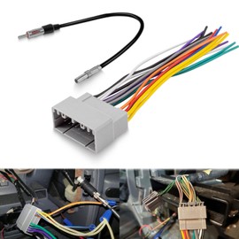 Radio Wire Harness with Antenna Adapter Plug Compatible with Jeep 2003-2007,Dodge ram 2002-2007, Chrysler 2000-2007