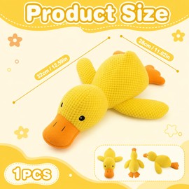 Efuwfugc 1 Count Duck Dog Toy, Duck Plush Dog Toy for Anxiety Relief and Interactive Play, Durable 32cm Pet Companion for Various Scenarios