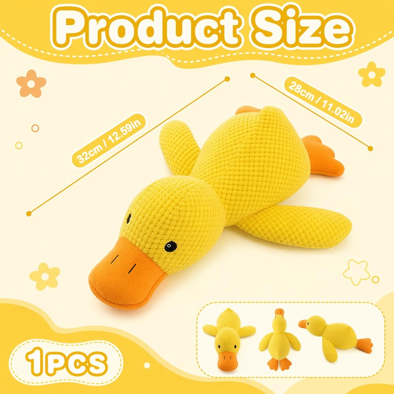 Efuwfugc 1 Count Duck Dog Toy, Duck Plush Dog Toy