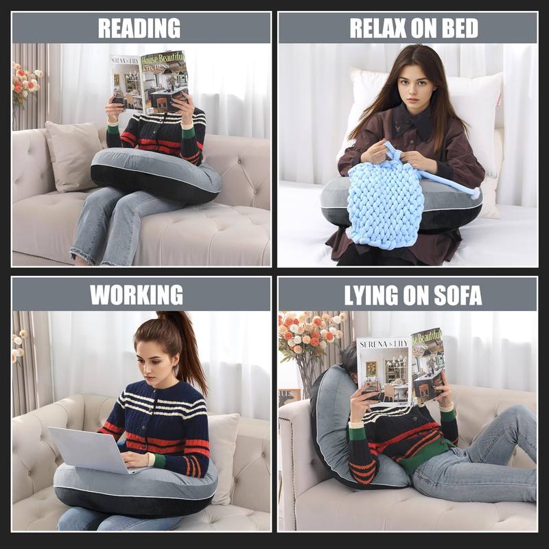 HOMBYS Crochet Pillow for Lap Support,Gaming Pillow for Lap,Lap Pillow