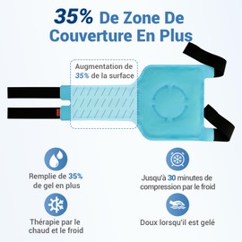 Comfytemp Reusable Ice Packs for Knee Therapy with Cold and Warm Compresses for Knee Surgery, Relieve Knee Pain, Swelling, Sprains