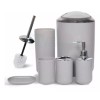 Total Supplier Fashion Boutique Baño Serie 6 Piezas Gris Hogar