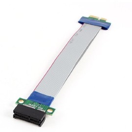 uxcell PCI-E Express 1X Slot Riser Card Extension Cable Flex Ribbon Extender Cable Cord 19.5cm 1PC