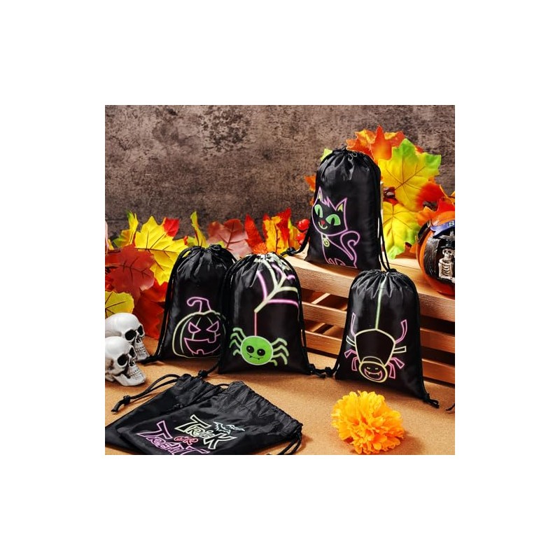 Honoson 24 Piezas Bolsas de Halloween 7.09 x 5.12 Pulgadas