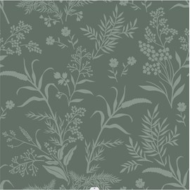 Abyssaly Floral Peel and Stick Wallpaper Boho Green Leaf Contact Paper for Cabinets Waterproof Removable Wallpaper Self Adhesive Decorative Contact Paper for Bedroom Wall 17.7in X 118in