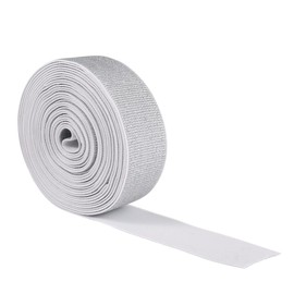 Suncoolla 5M Gold Silver Glitter Elastic Band (Silver, 40mm)