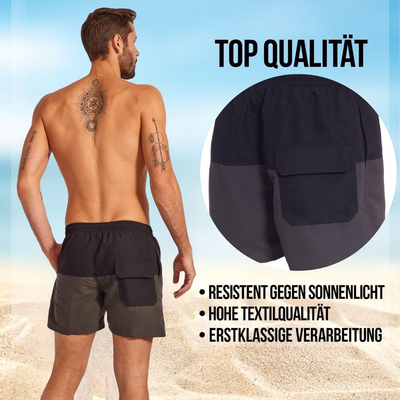 Men's Swimming Trunks – In Various Colours - blue, size: