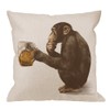 HGOD DESIGNS Gorilla Pillow Cover,Decorative Throw Pillow Monkey Sitting and