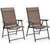 Tangkula Set of 2 Outdoor Patio Chair Space Saving Stackable