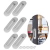 Forreen Shell Handle, Stainless Steel, Square, Pack of 6 Recessed