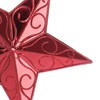 com-four® Christmas Tree Topper in Star Shape - Red Star