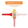 GASHER 6PCS 1/8 Inch Brass Mini Ball Valve Shut Off