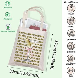 Filthy Martini Gift Dirty Martini Tote Bag Dirty Martini Lover Gift Martini Merch Soft Girly Handbag Cocktail Lover Gift (EXTRA DIRTY)