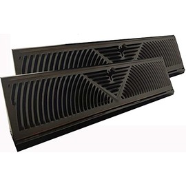 TruAire Oil Rubbed Bronze Finished Baseboard Register - 2 Pack (18 inch)