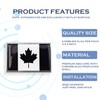 Perdecor Black Canada Flag Sticker Emblem Decal Canadian Car Chrome