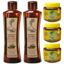Arbol Verde Kit 2 Anti-Fall Shampoo 500 ml and 3 Linseed Gel 250 g