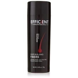2 of EFFICIENT Keratin Hair Building Fibers, Hair Loss Concealer Net Wt. 28gm / 0.98 oz (Dark Brown)