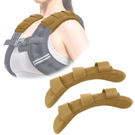 Shoulder Protector for Weighted Vest Women Men – Adjustable Weighted Vest Shoulder Protectors for Walking, Waterproof, Breathable, Shock-Absorbing Weight Vest Straps for Comfort & Protection (Khaki)