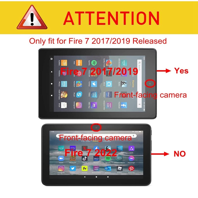 Famavala Folio Case Cover for Previous Version Fire 7 Tablet