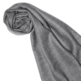 LORENZO CANA 7831511 Men's Scarf 100% Cashmere 30 cm x 180 cm Fluffy Lightweight Cashmere Scarf Cashmere Scarf Winter Scarf Natural Fibre Grey Natural, gray