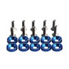 10 x Anodized Aluminum Washers M60 Steel Screws (Blue)