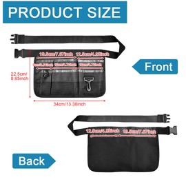 HEKOBAG Tool Belt Pouch, Heavy Duty Tool Pouch with 7 Pockets Oxford Waterproof Gardening Belt Tool Pouch with Adjustable Belt Professional Work Pouch for Garden Shears, Wrench, Hammers, Screwdrivers