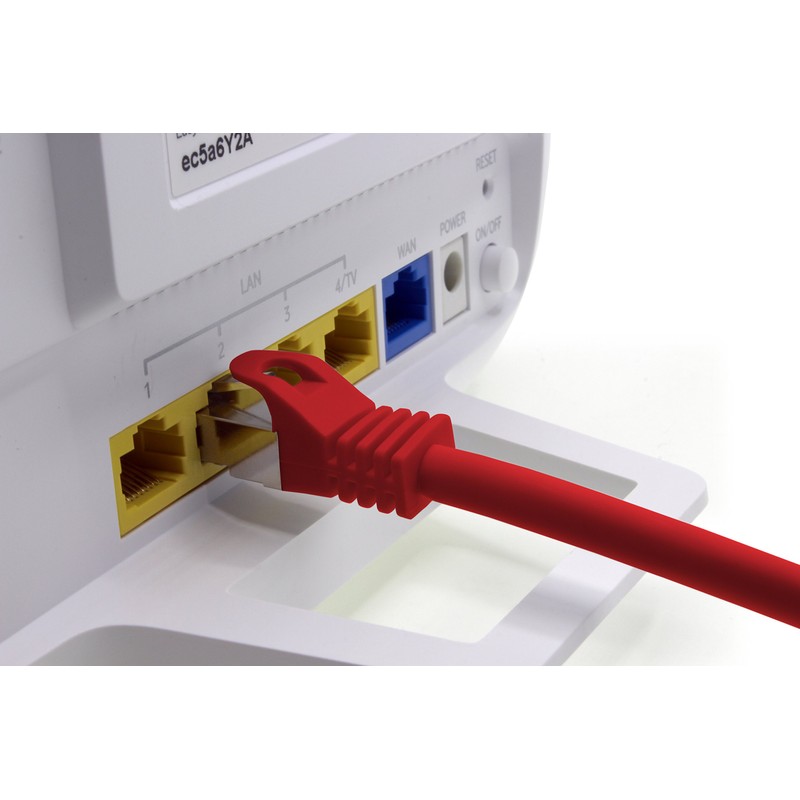 1aTTack.de 1,0m - rot - 1 Stück CAT.7 Netzwerkkabel Patchkabel