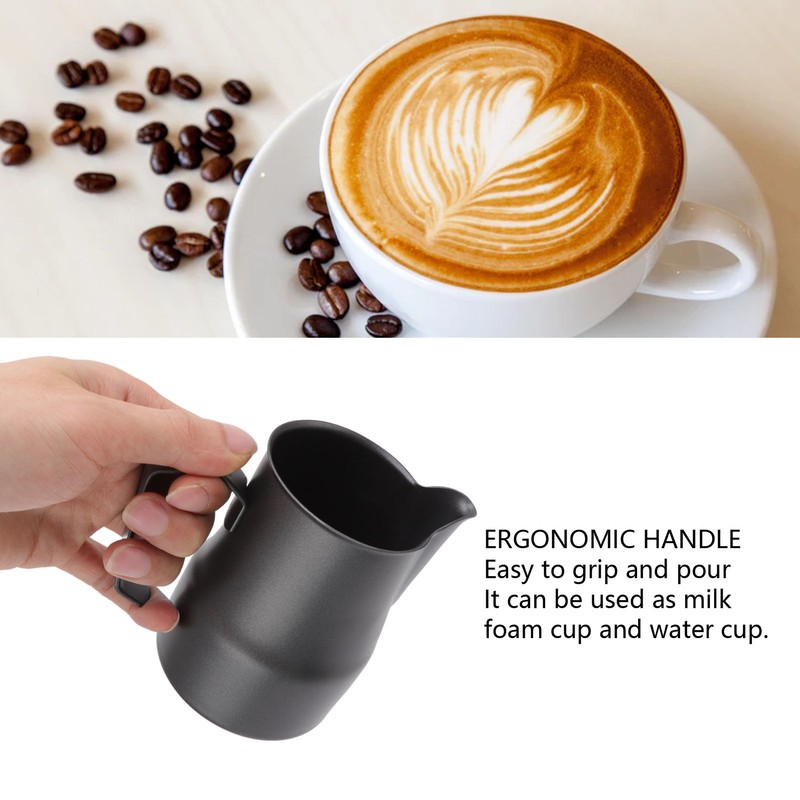 Coffee Frothing Pitcher 304 Stainless Steel Milk Steaming Jug Cup