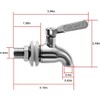 Beverage Dispenser Replacement Spigot,Oak Leaf Stainless Steel Spigot Polished Finished,