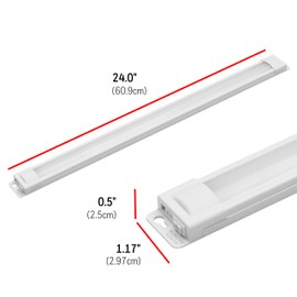 UltraPro 24 inch Plug-in Linkable Under Cabinet Lights, High/Low/Off, Warm White Light (2700K), LED Under Cabinet Lighting, Under Counter Lights for Kitchen, 44107
