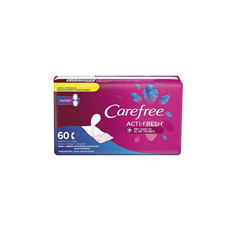 Carefree Body Shape Thin to-Go Pantiliners-Unscented-60 ct