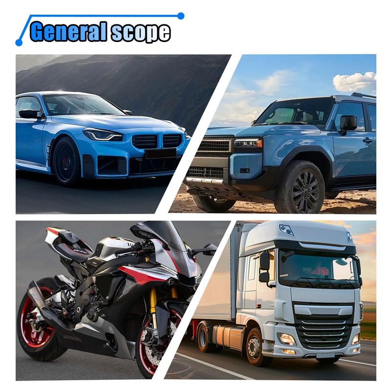 8PCS Valve Stem Extension, 7"/180mm Stainless Steel Braided Extension Adaptors,