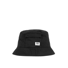 ROKA London Bedford Recycled Nylon Hat with Chin Cord (UK, Alpha, One Size, Black)