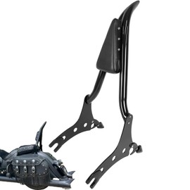 29" Backrest Studded Pad Sissy Bar Passenger Back Rest Fit for Indian Accessories Dark Horse Challenger Chieftain Roadmaster Springfield Pursuit Vintage Chief Limited 2014-2023 2024(Gloss Black)