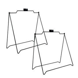 Professional Black Folding A-Frame for Open House Sign Real Estate Realtors Sidewalk (6 PACK)