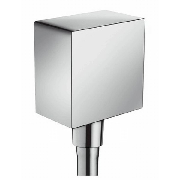 hansgrohe 26455000 FixFit Wall Outlet Square with Non-Return Valve Chrome, Silver