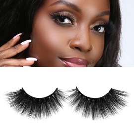 Laflare 3D NY Mink Eyelashes, 100% Real Mink Hair Lashes, Luxury Makeup, Natural, Light, Trendy, Variety, Reusable, Multi layered Real Mink Hair Lashes (NY66)