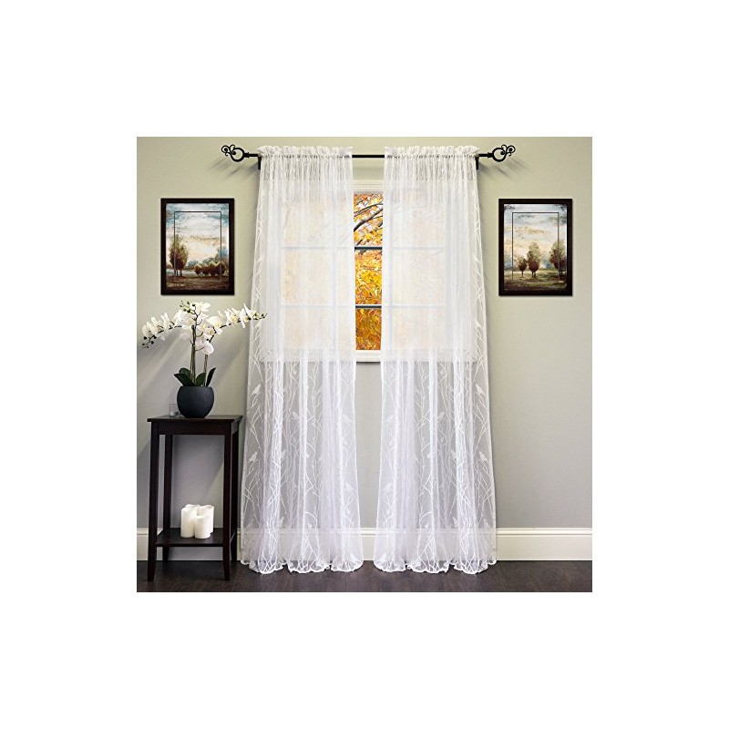 Sweet Home Collection Window Curtains Treatment Panel 63" or 84"