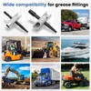KCMOSGI 2 Pcs Grease Fitting Tool, 4-in-1 Grease Zerk Fitting
