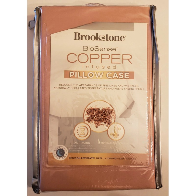 Brookstone Standard Pillowcase, Brookstone BioSense Copper Infused Pillow Case 2